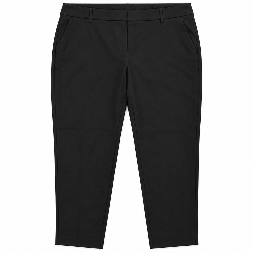 LOFT The Riviera Slim Ankle Pants Womens Plus Size 16 Black Stretch Workwear NWT